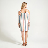 Thumbnail for your product : Apricot Multi-Coloured Stripe Print Cold Shoulder Shift Dress