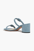 Thumbnail for your product : Alexandre Birman Vicky knotted suede mules