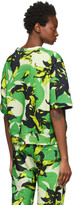 Thumbnail for your product : Dries Van Noten Green Len Lye Edition Floral Print Short Sleeve Sweatshirt