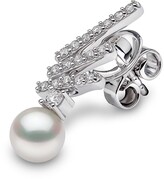 Thumbnail for your product : Yoko London 18kt white gold Sleek Akoya pearl and diamond earrings
