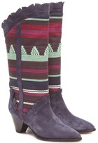Thumbnail for your product : Isabel Marant Leesta suede-trimmed boots