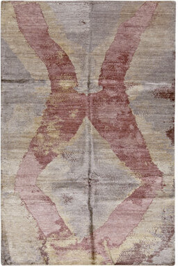 Bokara Rug Co. Inc. Rectangle Hand Knotted Silk Area Rug