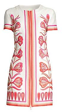 Trina Turk Women's Floral Front Zip Sheath Dress - Size 0