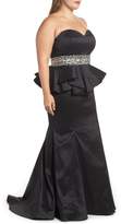 Thumbnail for your product : Mac Duggal Beaded Bustier Peplum Gown