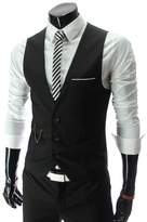 Thumbnail for your product : Soficy Men's Waistcoat Top Casual Slim Fit Sleeveless Dress Vest Suit US XXS