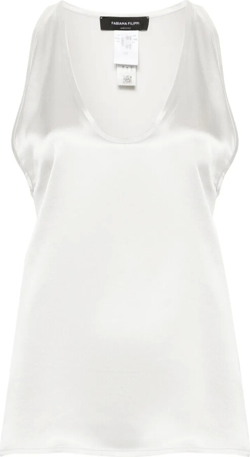 Fabiana Filippi Scoop-Neck Silk Top