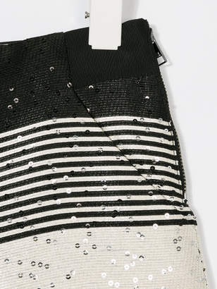 Karl Lagerfeld Paris striped sequin shorts
