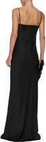 Thumbnail for your product : Alexander Wang Bead-embellished Tulle-paneled Silk-satin Gown