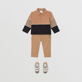 Thumbnail for your product : Burberry Childrens Long-sleeve Check Panel Cotton Polo Shirt