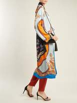 Thumbnail for your product : Etro Jasper Paisley And Floral Print Crepe Coat - Womens - Blue Multi