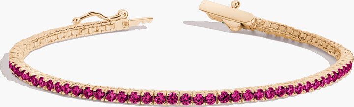 Lab Grown 3ct Red Ruby Tennis Bracelet