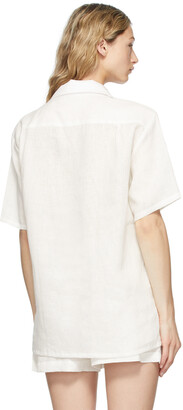 Gil Rodriguez White Linen Tommy Short Sleeve Shirt