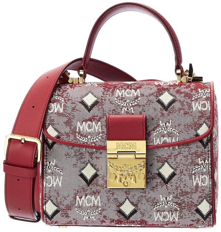 red medium mcm bolsa