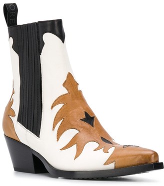 Sartore Low Heel Western-Style Boots