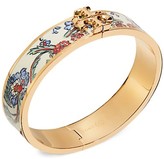 Thumbnail for your product : Tory Burch Kira Logo Floral Enamel Hinged Cuff Bracelet