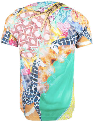 Jenny Collicott Unisex Giraffe Textured Bird Printed T Shirt Tee