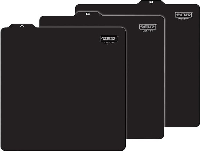 Vaultz® Vinyl Record Storage Dividers, Paperboard, Black, 25/Pack (VZ00550)