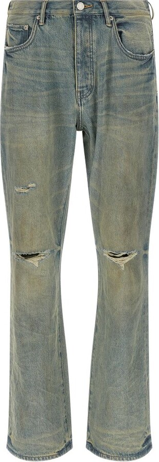 Purple Brand Distressed Dirty Fade Down Jeans