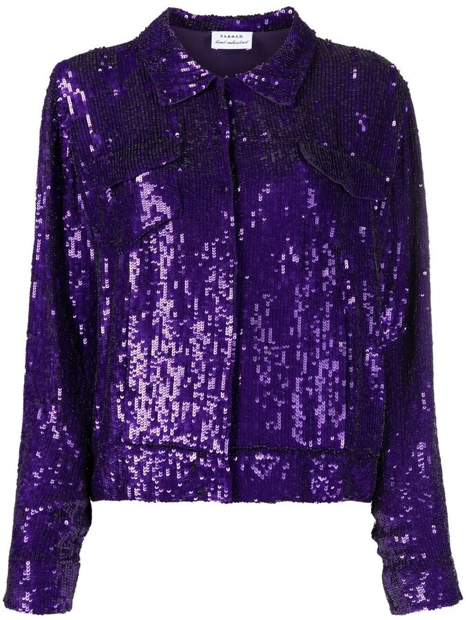 purple sequin tops
