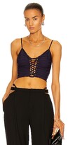 Thumbnail for your product : Dion Lee Central Braid Crop Cami in Navy