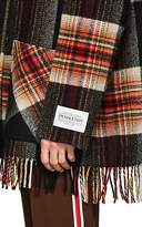Thumbnail for your product : Calvin Klein Men's Fringe Plaid Wool Double-Breasted Peacoat - Orange