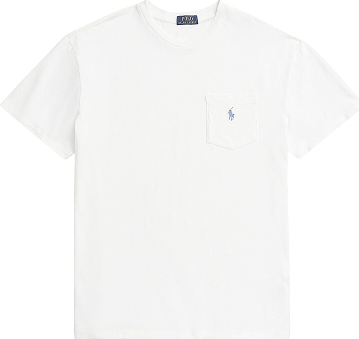 Polo Ralph Lauren Men's Cotton-Blend Crewneck T-Shirt - Ceramic White - Size Large