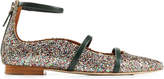 Thumbnail for your product : Malone Souliers STYLEBOP.com Exclusive - Glitter Ballerinas with Leather