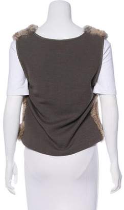 Max & Co. MAX&Co. Fur-Paneled Vest