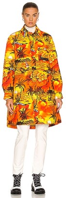MONCLER GENIUS 8 Moncler Palm Angels Tamalpais Long Coat in Orange