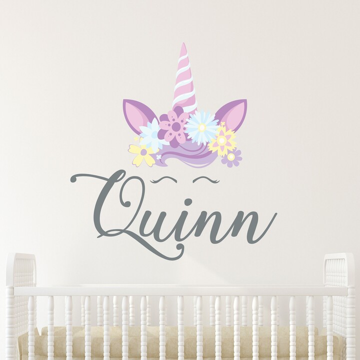 Etsy Unicorn Wall Decal Personalized Name - Custom Sticker Vinyl Monogram Girls Boys Room Nursery Decor