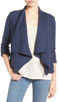 Thumbnail for your product : Caslon Knit Drape Front Jacket (Petite)