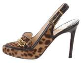 Thumbnail for your product : Christian Louboutin Leopard Print Slingback Pumps