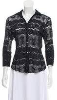 Thumbnail for your product : Letarte Lace Button-Up Top Black Lace Button-Up Top