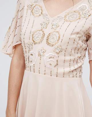 Frock and Frill Premium Embellished Top Mini Prom Skater Dress