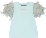 Thumbnail for your product : Simonetta Green T-shirt For Baby Girl With Tulle Applications