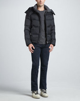 Thumbnail for your product : Burberry Puffer Jacket with Check Hood, Black