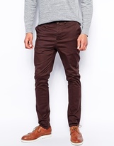 Thumbnail for your product : ASOS Skinny Chinos - Dark brown