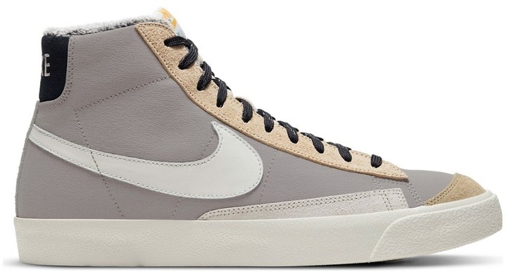 nike blazer mid gray suede sneakers