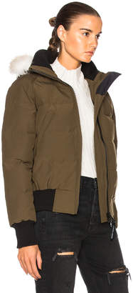 Canada Goose Savona Bomber With Coyote Fur in Military Green | FWRD