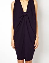 Thumbnail for your product : ASOS Shift Dress With Knot Front Detail