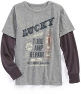 Thumbnail for your product : Lucky Brand 'Repair Slider' Layer Look Graphic T-Shirt (Big Boys)