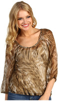 Thumbnail for your product : Lucky Brand Estelle Animal Printed Top