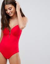 Thumbnail for your product : Lepel London Zip Front Cupped D-G Swimsuit