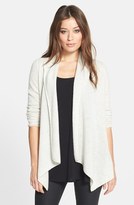 Thumbnail for your product : White + Warren Open Front Shimmer Cashmere Blend Cardigan