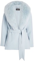 Jacquie Fur-Trim Wrap Jacket 