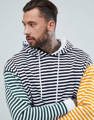 ASOS Oversized Hoodie With Contrast Stripes