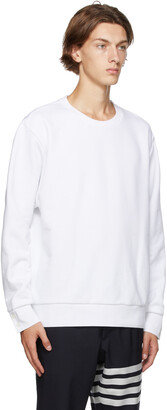 Thom Browne White RWB Stripe Sweatshirt
