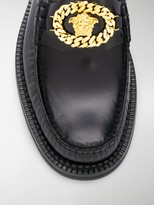 mock croc medusa chain loafers