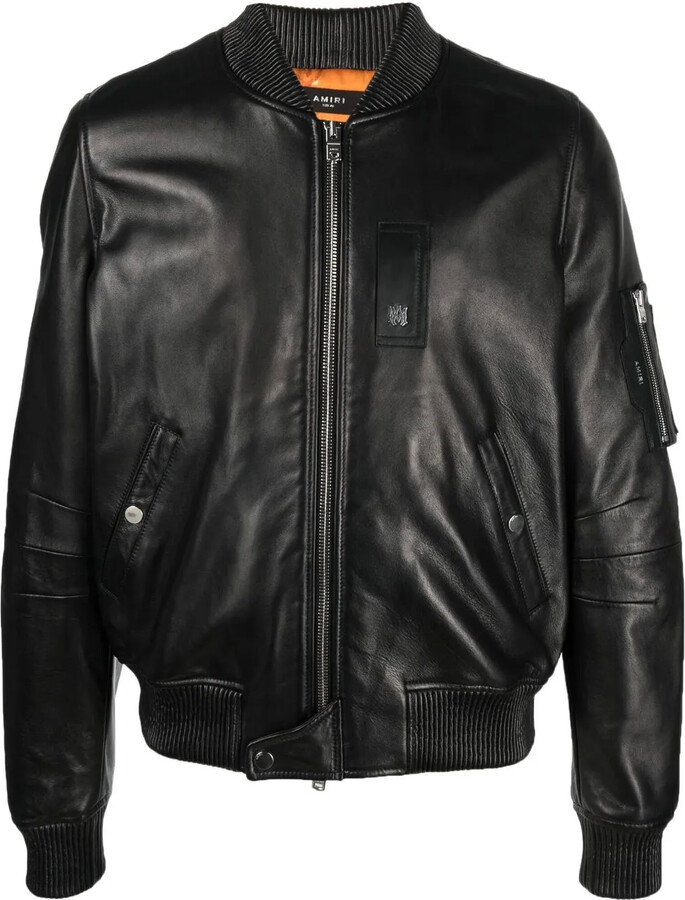 Amiri Leather Bomber Jacket ShopStyle