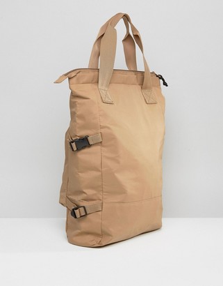 ASOS Tote Bag In Camel With Strapping